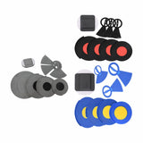 Maxbell 5Pcs Drum Mutes Silicone and 3 Cymbal Mutes Easy to Install Drum Sound Mutes Black