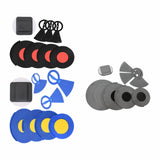 Maxbell 5Pcs Drum Mutes Silicone and 3 Cymbal Mutes Easy to Install Drum Sound Mutes Black