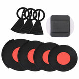 Maxbell 5Pcs Drum Mutes Silicone and 3 Cymbal Mutes Easy to Install Drum Sound Mutes Black