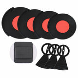 Maxbell 5Pcs Drum Mutes Silicone and 3 Cymbal Mutes Easy to Install Drum Sound Mutes Black