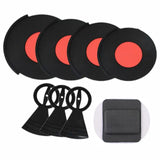 Maxbell 5Pcs Drum Mutes Silicone and 3 Cymbal Mutes Easy to Install Drum Sound Mutes Black
