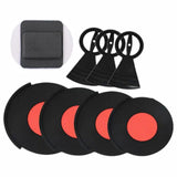Maxbell 5Pcs Drum Mutes Silicone and 3 Cymbal Mutes Easy to Install Drum Sound Mutes Black
