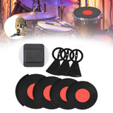 Maxbell 5Pcs Drum Mutes Silicone and 3 Cymbal Mutes Easy to Install Drum Sound Mutes Black