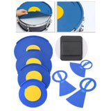 Maxbell 5Pcs Drum Mutes Silicone and 3 Cymbal Mutes Easy to Install Drum Sound Mutes Blue