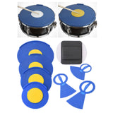 Maxbell 5Pcs Drum Mutes Silicone and 3 Cymbal Mutes Easy to Install Drum Sound Mutes Blue