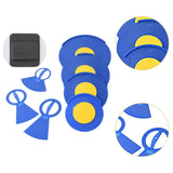 Maxbell 5Pcs Drum Mutes Silicone and 3 Cymbal Mutes Easy to Install Drum Sound Mutes Blue