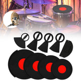 Maxbell 9Pcs Drum Mute Pads Portable Quiet Practicing Pad Dampers Eliminates Sustain
