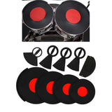 Maxbell 9Pcs Drum Mute Pads Portable Quiet Practicing Pad Dampers Eliminates Sustain