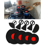 Maxbell 9Pcs Drum Mute Pads Portable Quiet Practicing Pad Dampers Eliminates Sustain