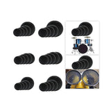 Maxbell 5x Drum Silent Mute Drum Pad Double Sided Silent Drum Pad for Drum Players 10 12 14 16 22in