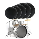 Maxbell 5x Drum Silent Mute Drum Pad Double Sided Silent Drum Pad for Drum Players 10 12 14 14 18in