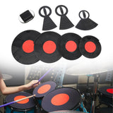 Maxbell 8Pcs Drum Mute Pads Dampers Quiet Practicing Pad Reusable Eliminates Sustain