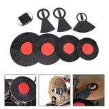 Maxbell 8Pcs Drum Mute Pads Dampers Quiet Practicing Pad Reusable Eliminates Sustain