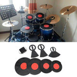 Maxbell 8Pcs Drum Mute Pads Dampers Quiet Practicing Pad Reusable Eliminates Sustain