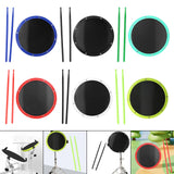 Maxbell 12inch Practice Drum Pad Portable Drumsticks Included for Gifts Home Student Blue