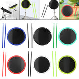 Maxbell 12inch Practice Drum Pad Portable Drumsticks Included for Gifts Home Student Blue