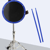 Maxbell 12inch Practice Drum Pad Portable Drumsticks Included for Gifts Home Student Blue