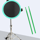 Maxbell 12inch Practice Drum Pad Portable Drumsticks Included for Gifts Home Student Green
