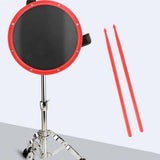 Maxbell 12inch Practice Drum Pad Portable Drumsticks Included for Gifts Home Student Red