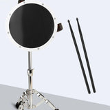 Maxbell 12inch Practice Drum Pad Portable Drumsticks Included for Gifts Home Student White