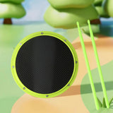 Maxbell 12inch Practice Drum Pad Portable Drumsticks Included for Gifts Home Student Shiny Green