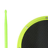 Maxbell 12inch Practice Drum Pad Portable Drumsticks Included for Gifts Home Student Shiny Green