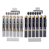 Maxbell 6 Strings Guitar Bridge Set with Nut and Wrench for Electric Guitar Upgrades Argent