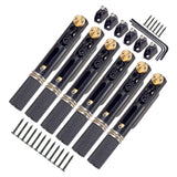 Maxbell 6 Strings Guitar Bridge Set with Nut and Wrench for Electric Guitar Upgrades Black