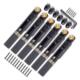 Maxbell 6 Strings Guitar Bridge Set with Nut and Wrench for Electric Guitar Upgrades Black