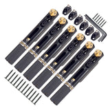 Maxbell 6 Strings Guitar Bridge Set with Nut and Wrench for Electric Guitar Upgrades Black