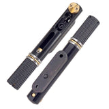 Maxbell 6 Strings Guitar Bridge Set with Nut and Wrench for Electric Guitar Upgrades Black