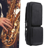 Maxbell Saxophone Shoulder Bag Shockproof Saxophone Storage Case for Instruments Gig black