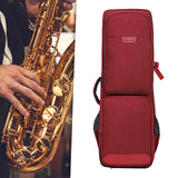 Maxbell Saxophone Shoulder Bag Shockproof Saxophone Storage Case for Instruments Gig red