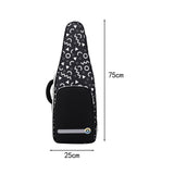 Maxbell Flute Storage Case Bag Patterned Flute Handbag for Vertical Flutes Recorders black