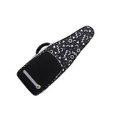 Maxbell Flute Storage Case Bag Patterned Flute Handbag for Vertical Flutes Recorders black