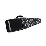 Maxbell Flute Storage Case Bag Patterned Flute Handbag for Vertical Flutes Recorders black