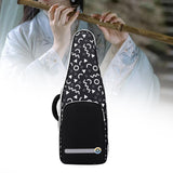 Maxbell Flute Storage Case Bag Patterned Flute Handbag for Vertical Flutes Recorders black