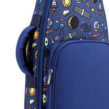 Maxbell Flute Storage Case Bag Patterned Flute Handbag for Vertical Flutes Recorders blue