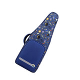 Maxbell Flute Storage Case Bag Patterned Flute Handbag for Vertical Flutes Recorders blue