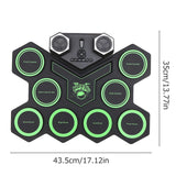 Maxbell Electric Practice Drum Practice Drum Pad Machine for Children Boys and Girls White