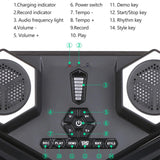 Maxbell Electric Practice Drum Practice Drum Pad Machine for Children Boys and Girls White