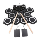 Maxbell Electric Practice Drum Practice Drum Pad Machine for Children Boys and Girls White