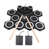 Maxbell Electric Practice Drum Practice Drum Pad Machine for Children Boys and Girls White