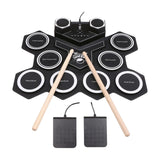 Maxbell Electric Practice Drum Practice Drum Pad Machine for Children Boys and Girls White