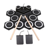 Maxbell Electric Practice Drum Practice Drum Pad Machine for Children Boys and Girls White