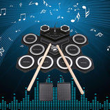 Maxbell Electric Practice Drum Practice Drum Pad Machine for Children Boys and Girls White