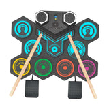Maxbell Electric Practice Drum Practice Drum Pad Machine for Children Boys and Girls Colorful