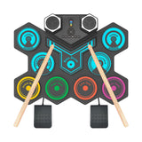 Maxbell Electric Practice Drum Practice Drum Pad Machine for Children Boys and Girls Colorful