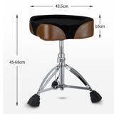 Maxbell Drum Throne for Kids Adults Thicken 28mm Pipe with Anti Slip Feet Drum Chair brown saddle surface