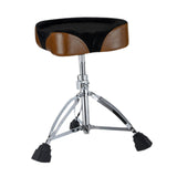 Maxbell Drum Throne for Kids Adults Thicken 28mm Pipe with Anti Slip Feet Drum Chair brown saddle surface